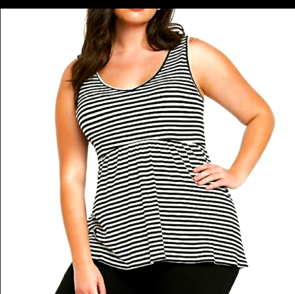 Torrid Striped Ribbed Shirt